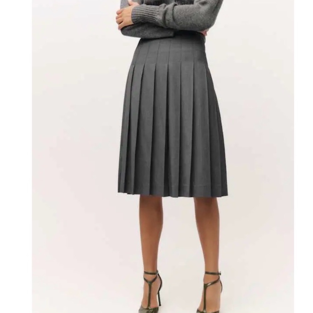 Reformation Alyssa Pleated Skirt